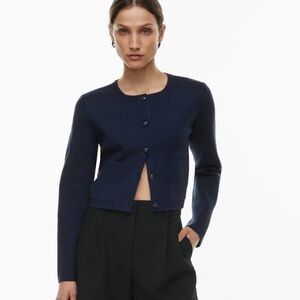 Aritzia Babaton Notable Cardigan Blue Pure Indigo